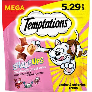 Temptations ShakeUps Crustacean Celebration Lobster, Crab & Shrimp Flavor Soft & Crunchy Cat Treats, 5.29-oz bag