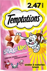 Temptations ShakeUps Crustacean Celebration Lobster, Crab & Shrimp Flavor Soft & Crunchy Cat Treats, 2.47-oz bag slide 1 of 9