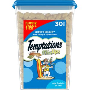 Temptations MixUps Surfers' Delight Flavor Soft & Crunchy Cat Treats, 30-oz tub