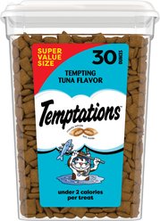 Temptations Classic Tempting Tuna Flavor Soft & Crunchy Cat Treats, 30-oz tub