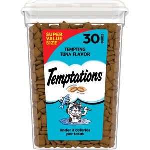 Temptations Classic Tempting Tuna Flavor Soft & Crunchy Cat Treats, 30-oz tub