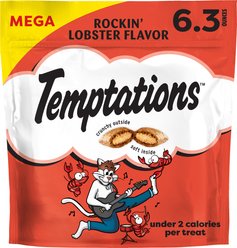 Temptations Classic Rockin' Lobster Flavor Soft & Crunchy Cat Treats, 6.3-oz bag
