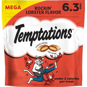 Temptations Classic Rockin' Lobster Flavor Soft & Crunchy Cat Treats, 6.3-oz bag
