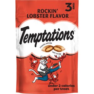 Temptations Classic Rockin' Lobster Flavor Soft & Crunchy Cat Treats, 3-oz bag