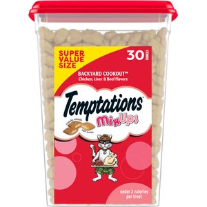 Temptations MixUps Backyard Cookout Flavor Soft & Crunchy Cat Treats, 30-oz tub