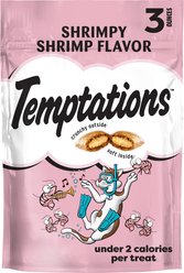 Temptations Classic Shrimpy Shrimp Flavor Soft & Crunchy Cat Treats, 3-oz bag