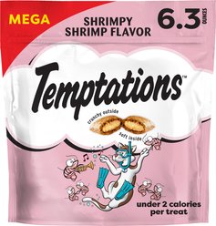 Temptations Classic Shrimpy Shrimp Flavor Soft & Crunchy Cat Treats, 6.3-oz bag
