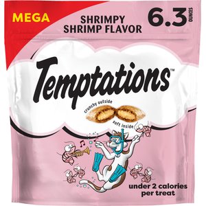 Temptations Classic Shrimpy Shrimp Flavor Soft & Crunchy Cat Treats, 6.3-oz bag
