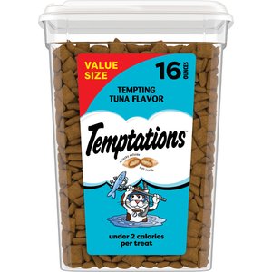 Temptations Classic Tempting Tuna Flavor Soft & Crunchy Cat Treats, 16-oz tub