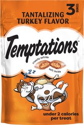 Temptations Classic Tantalizing Turkey Flavor Soft & Crunchy Cat Treats, 3-oz bag