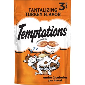 Temptations Classic Tantalizing Turkey Flavor Soft & Crunchy Cat Treats, 3-oz bag