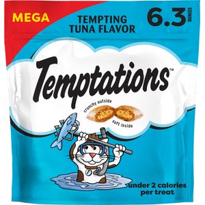 Temptations Classic Tempting Tuna Flavor Soft & Crunchy Cat Treats, 6.3-oz bag