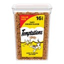 Temptations Classic Tasty Chicken Flavor Soft & Crunchy Cat Treats, 16-oz tub
