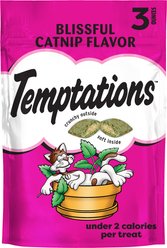 Temptations Classic Blissful Catnip Flavor Soft & Crunchy Cat Treats, 3-oz bag