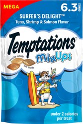 Temptations MixUps Surfers' Delight Flavor Soft & Crunchy Cat Treats, 6.3-oz bag