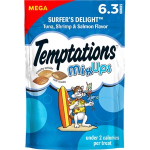 Temptations MixUps Surfers' Delight Flavor Soft & Crunchy Cat Treats, 6.3-oz bag