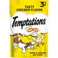 Temptations Classic Tasty Chicken Flavor Soft & Crunchy Cat Treats, 3-oz bag