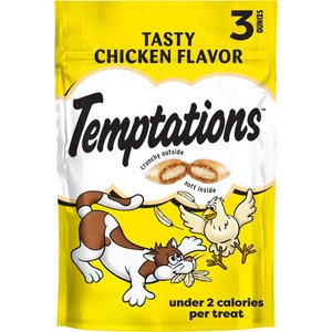 Temptations Classic Tasty Chicken Flavor Soft & Crunchy Cat Treats, 3-oz bag