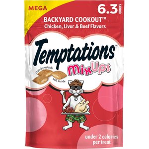 Temptations MixUps Backyard Cookout Flavor Soft & Crunchy Cat Treats, 6.3-oz bag