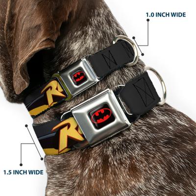 Show full view: Buckle-Down DC Comics Robin Dog Collar, Large: 20 to 31-in neck, 1.5-in wide slide 3 of 9