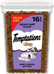 Temptations Classic Creamy Dairy Flavor Soft & Crunchy Cat Treats, 16-oz tub