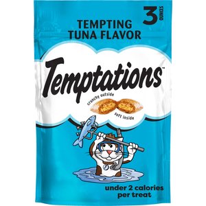 Temptations Classic Tempting Tuna Flavor Soft & Crunchy Cat Treats, 3-oz bag