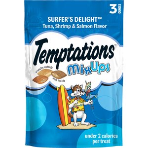 Temptations MixUps Surfers' Delight Flavor Soft & Crunchy Cat Treats, 3-oz bag