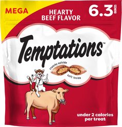 Temptations Classic Hearty Beef Flavor Soft & Crunchy Cat Treats, 6.3-oz bag