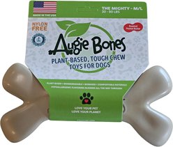 Augie Bones Mighty Peanut Butter Plant Based Tough Dog Chew Toy, Tan, 7.5-in, 1 count