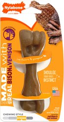 Nylabone Strong Chew Femur Bone Real Bison & Vension Dog Chew Toy, Small