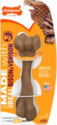 Nylabone Strong Chew Femur Bone Real Bison & Vension Dog Chew Toy, Large