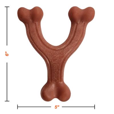 Show full view: Nylabone Strong Chew Wishbone Real Bacon Dog Chew Toy, Large slide 6 of 11