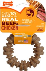 Nylabone Strong Chew Textured Ring Real Beef & Chicken Dog Chew Toy, Small