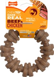 Nylabone Strong Chew Textured Ring Real Beef & Chicken Dog Chew Toy, X-Large