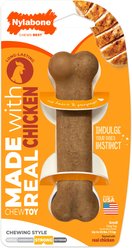 Nylabone Strong Chew Original Bone Real Chicken Dog Chew Toy, Small
