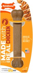 Nylabone Strong Chew Original Bone Real Chicken Dog Chew Toy, Large
