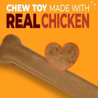 Show full view: Nylabone Strong Chew Original Bone Real Chicken Dog Chew Toy, Large slide 3 of 11
