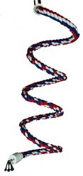 A&E Cage Company Rainbow Cotton Rope Boing with Bell Bird Toy, Multicolor, Small slide 2 of 2