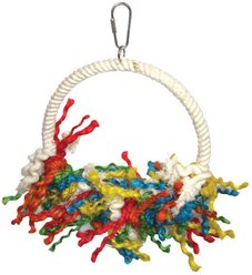 A&E Cage Company Rope Preening Swing Bird Toy, Multicolor, Large slide 2 of 3