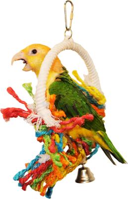 Show full view: A&E Cage Company Rope Preening Swing Bird Toy, Multicolor, Large slide 2 of 3