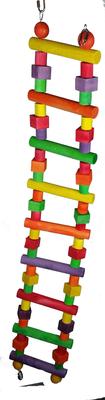 Show full view: A&E Cage Company Wood Block Ladder Bird Toy, Multicolor, Large: 8 x 2 x 42-in slide 2 of 3