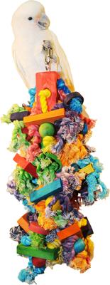 Show full view: A&E Cage Company Hairy Monster Extra Durable Tough Chew Bird Toy, Muticolor, Small slide 2 of 3