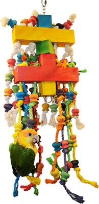 Show full view: A&E Cage Company The Giant Squid Extra Durable Tough Chew Bird Toy, Multicolor slide 2 of 3