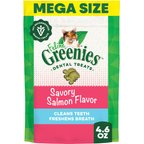 Greenies Feline Savory Salmon Flavor Adult Natural Dental Cat Treats, 4.6-oz bag