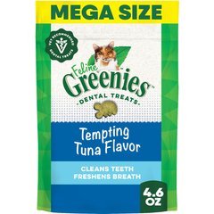 Greenies Feline Tempting Tuna Flavor Adult Natural Dental Cat Treat, 4.6-oz bag