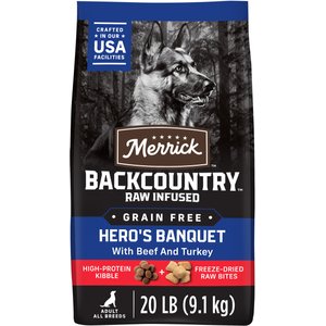 Merrick Backcountry Freeze-Dried Raw Hero's Banquet Recipe Dry Dog Food, 20-lb bag