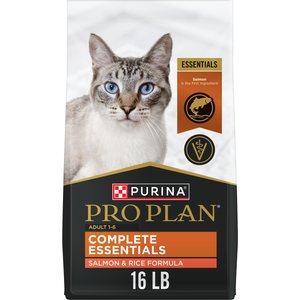 Purina Pro Plan Adult Salmon & Rice Formula Dry Cat Food, 16-lb bag
