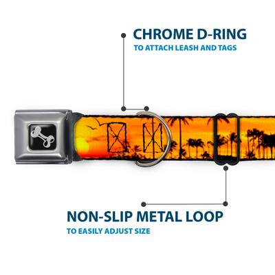 Show full view: Buckle-Down Golden Sunset Dog Collar, Medium: 11 to 16.5-in neck, 1-in wide slide 5 of 8