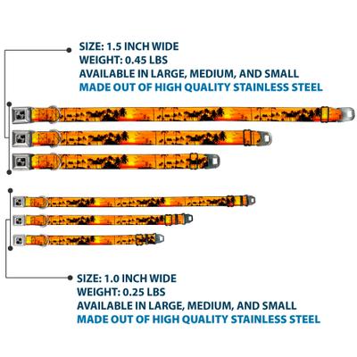 Show full view: Buckle-Down Golden Sunset Dog Collar, Medium: 11 to 16.5-in neck, 1-in wide slide 3 of 8