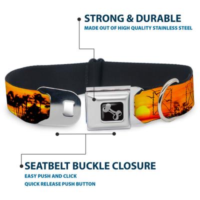 Show full view: Buckle-Down Golden Sunset Dog Collar, Medium: 11 to 16.5-in neck, 1-in wide slide 4 of 8